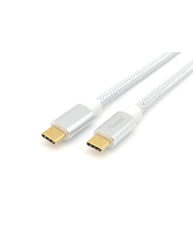 Equip 128356 Cavo USB 3.2 Gen 2 da C a C, M/M, 1,0 m, PD 100W , 4K/60Hz, 10Gbps, bianco