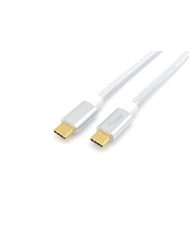 Equip 128356 Cavo USB 3.2 Gen 2 da C a C, M/M, 1,0 m, PD 100W , 4K/60Hz, 10Gbps, bianco