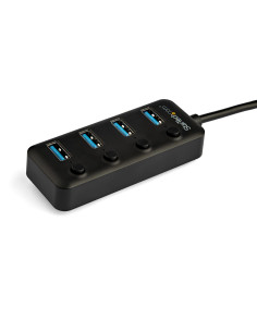 StarTech.com Hub USB-C a 4 porte - USB type C a 4 porte USB 3.0 type A con interruttori individuali On/Off - SuperSpeed 5Gbps US 2