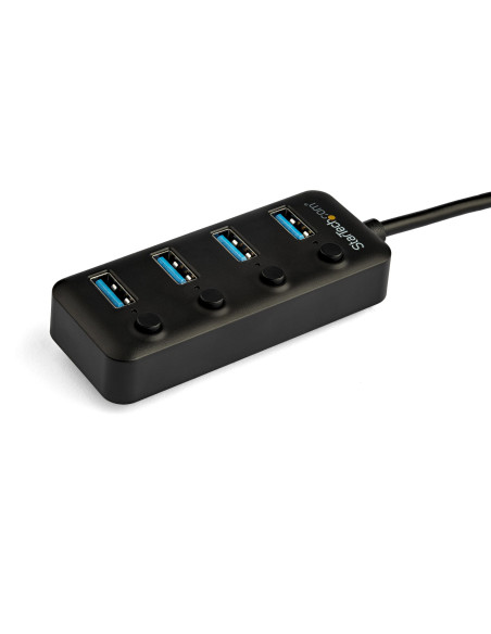 StarTech.com Hub USB-C a 4 porte - USB type C a 4 porte USB 3.0 type A con interruttori individuali On/Off - SuperSpeed 5Gbps US