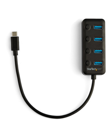 StarTech.com Hub USB-C a 4 porte - USB type C a 4 porte USB 3.0 type A con interruttori individuali On/Off - SuperSpeed 5Gbps US