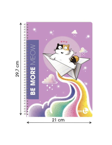 CF5 QUAD SPIRAL. MEOW A4 80GR R.5MM