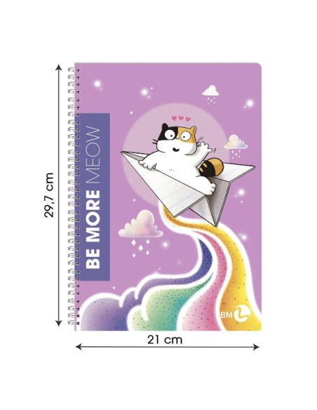 CF5 QUAD SPIRAL. MEOW A4 80GR R.5MM