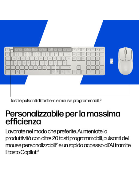 HP Combinazione di tastiera e mouse 495C multi-dispositivo e dual-mode