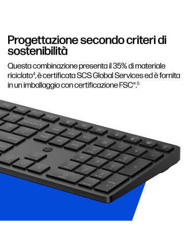 HP Combinazione di tastiera e mouse 495C multi-dispositivo e dual-mode