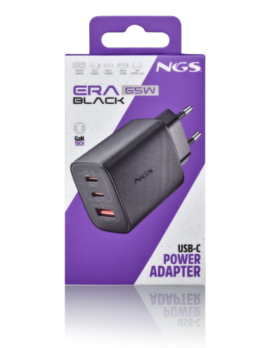 NGS ERA 65W BLACK Universale Nero AC Ricarica rapida Interno