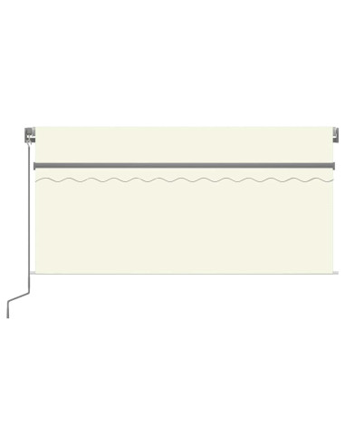 Tenda da Sole Retrattile Manuale con Parasole 3x2,5 m Crema