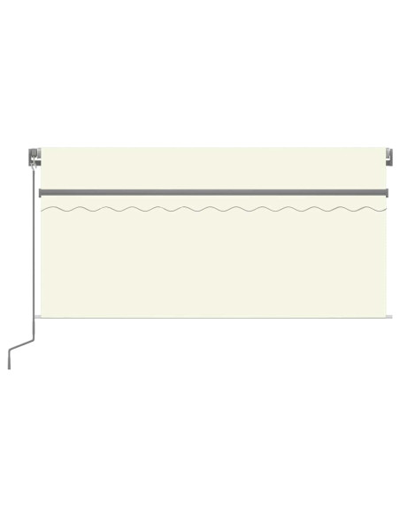 Tenda da Sole Retrattile Manuale con Parasole 3x2,5 m Crema