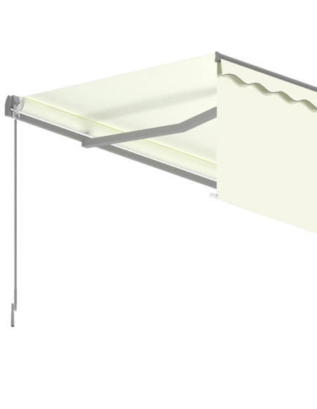 Tenda da Sole Retrattile Manuale con Parasole 3x2,5 m Crema
