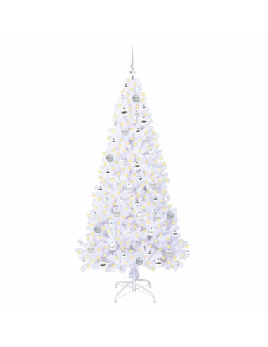 Albero di Natale artificiale Bianco 180 cm PVC e Acciaio