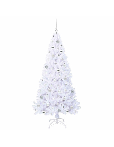 Albero di Natale artificiale Bianco 180 cm PVC e Acciaio