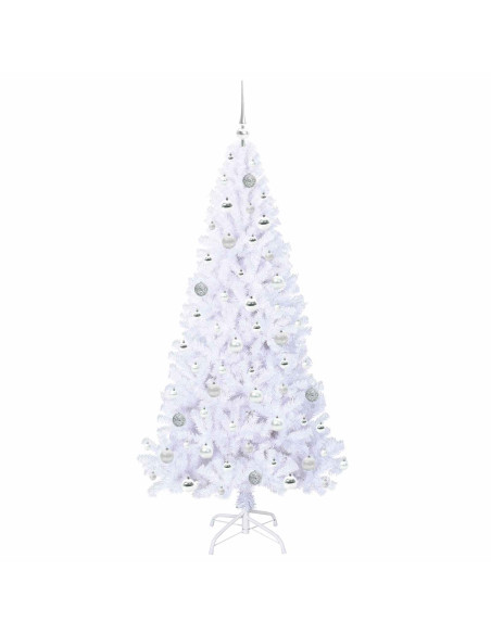 Albero di Natale artificiale Bianco 180 cm PVC e Acciaio
