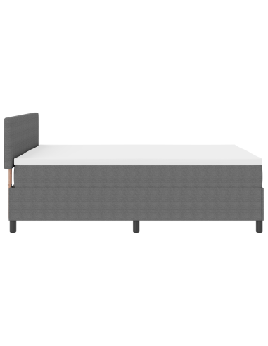 Letto a Sorgente LED Grigio chiaro e bianco 140 x 190 cm