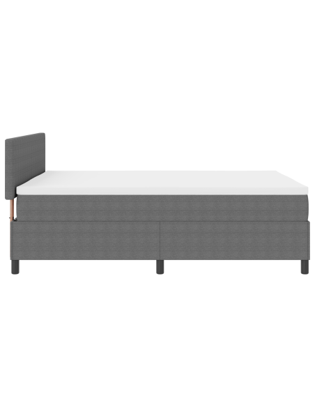 Letto a Sorgente LED Grigio chiaro e bianco 140 x 190 cm