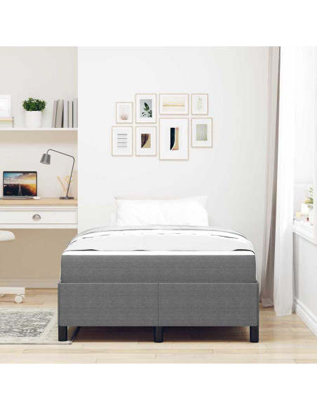 Struttura del letto Grigio chiaro 120 x 190 cm Tessuto