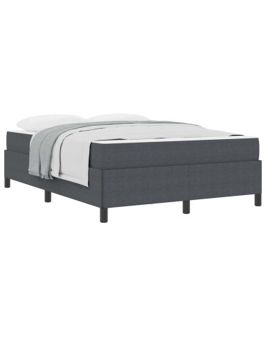Struttura del letto Grigio scuro 160 x 200 cm Tessuto