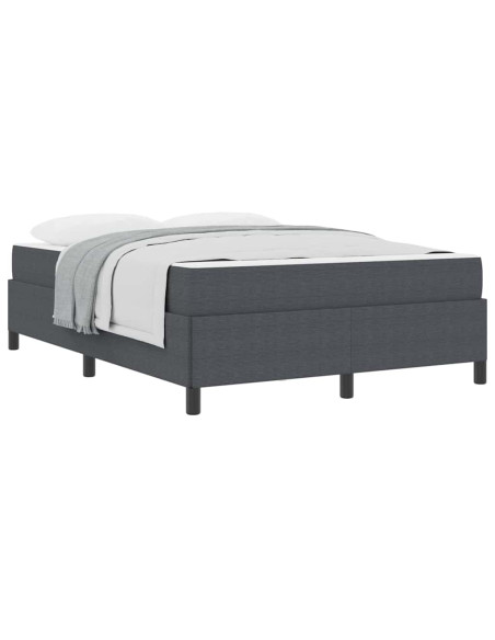 Struttura del letto Grigio scuro 160 x 200 cm Tessuto