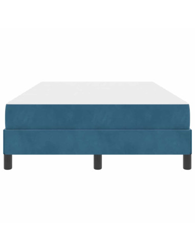 Letto a molle con materasso Blu Scuro 120 x 220 cm Tessuto