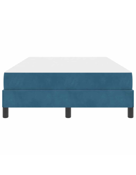 Letto a molle con materasso Blu Scuro 120 x 220 cm Tessuto