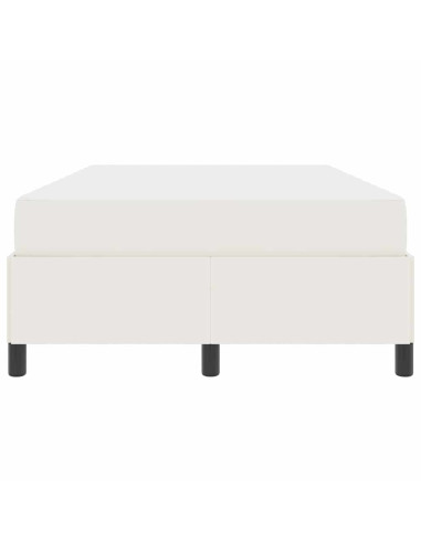 Struttura del letto con materasso Crema 120 x 190 cm Tessuto