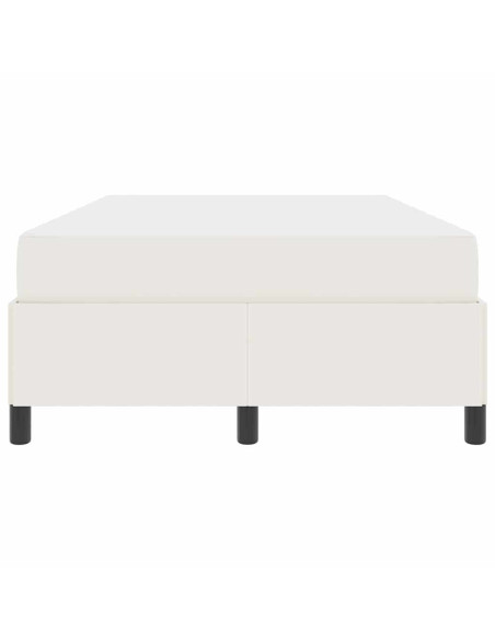 Struttura del letto con materasso Crema 120 x 190 cm Tessuto