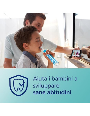 Philips Sonicare For Kids Spazzolino Elettrico Sonico Azzurro HX6322/04