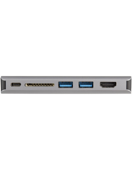 StarTech.com Adattatore multiporta USB C - Mini dock da viaggio USB-C con HDMI 4K o VGA 1080p - Hub USB 3.0 3x, SD, GbE, audio, 