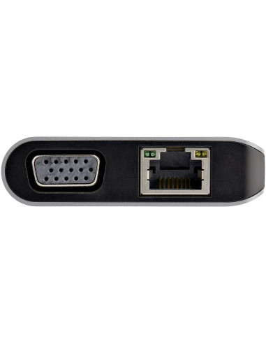 StarTech.com Adattatore multiporta USB C - Mini dock da viaggio USB-C con HDMI 4K o VGA 1080p - Hub USB 3.0 3x, SD, GbE, audio, 