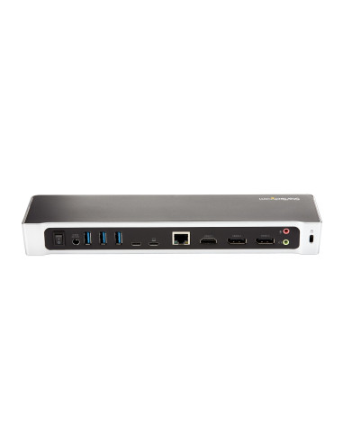 StarTech.com Docking Station USB-C per triplo monitor UHD 4K, Mac e Windows, Dock USB C a HDMI e DisplayPort, Hub a 5 porte USB 