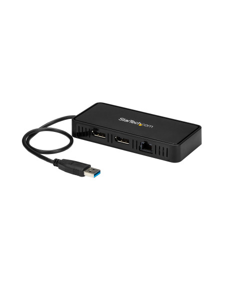 StarTech.com USB 3.0 Mini Dock - Dual Monitor USB-A Docking Station con DisplayPort 4K 60Hz e Gigabit Ethernet - Cavo di 30 cm -