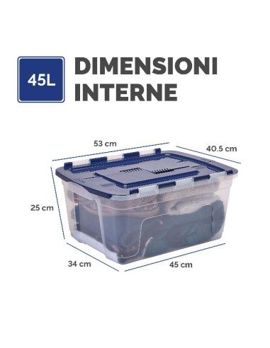 CONTENITORE CON CERNIERA 45L