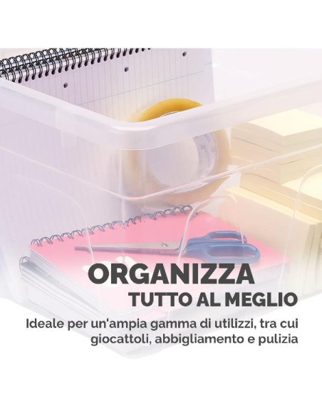 CONTENITORE PLASTICA COPERCHIO 22L