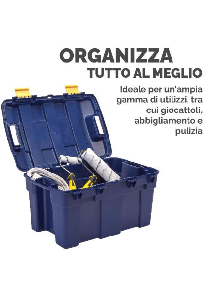 BAULE PORTAOGGETTI AZZURRO 40L