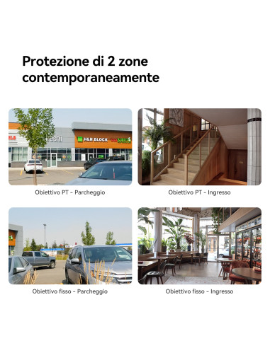 Imou Crusier DUAL 6MP (3MP+3MP) Telecamera Wi-Fi da esterno, motorizzata con Doppio Obiettivo, Visione Notturna a Colori, Rileva