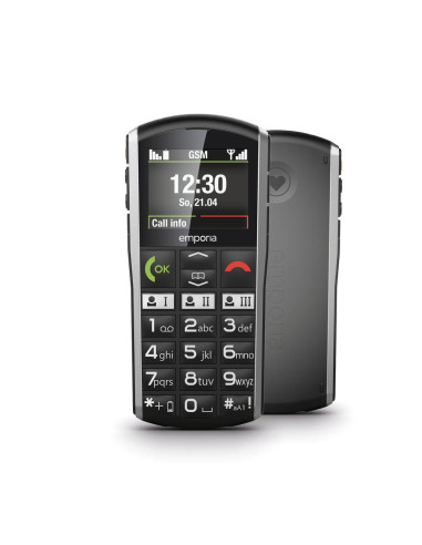 Emporia SIMPLICITY 5,08 cm (2") 94 g Nero, Argento