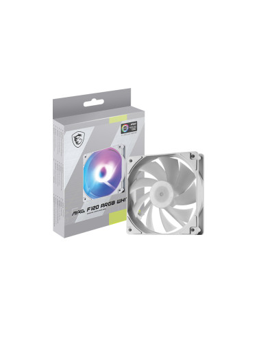 MSI MAG F120 ARGB WHITE x1 Case per computer Ventilatore 12 cm Bianco 1 pz