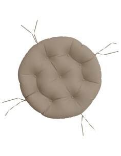 Cuscino Rotondo Tortora Ø 60x11 cm in Tessuto Oxford 2