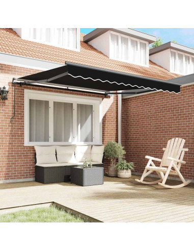 Tenda Retrattile Nero 300 x 250 cm Poliestere e Acciaio