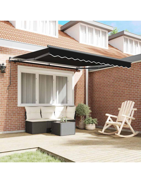 Tenda Retrattile Nero 300 x 250 cm Poliestere e Acciaio