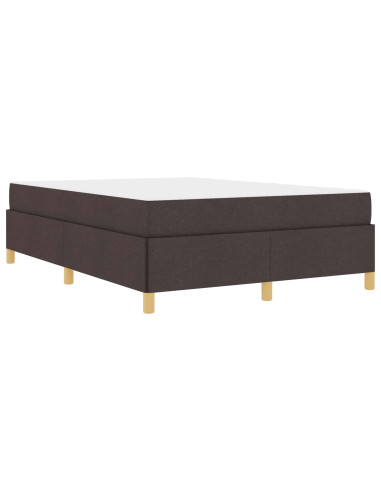 Struttura del letto Marrone Scuro 160 x 200 cm Tessuto