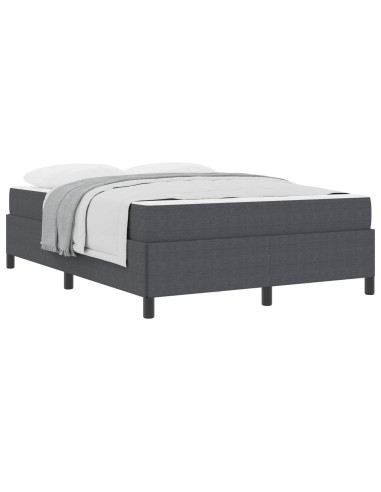 Struttura del letto Grigio scuro 140 x 190 cm Tessuto