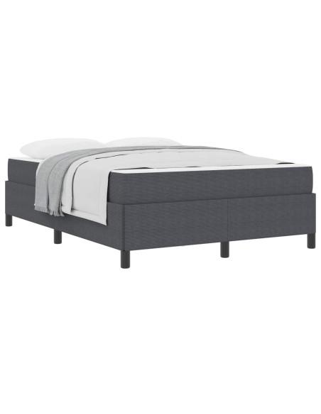 Struttura del letto Grigio scuro 140 x 190 cm Tessuto