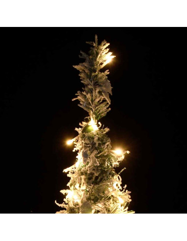 Albero di Natale Artificiale Pop-up Neve Fioccata 50 LED 120 cm