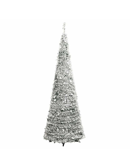 Albero di Natale Artificiale Pop-up Neve Fioccata 50 LED 120 cm