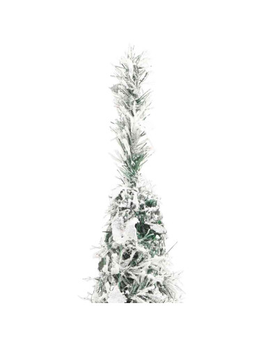 Albero di Natale Artificiale Pop-up Neve Fioccata 50 LED 120 cm