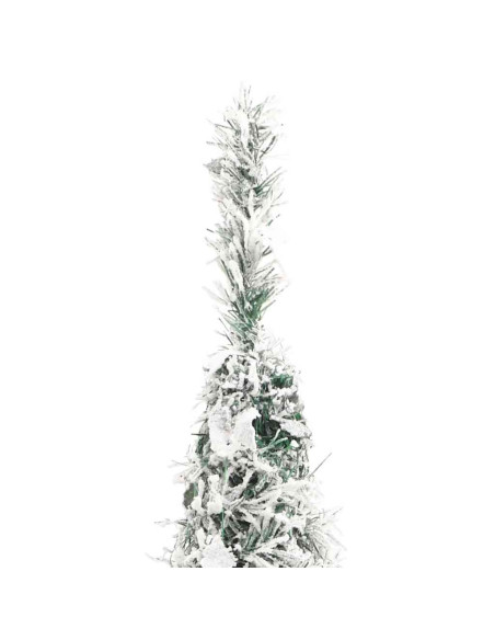 Albero di Natale Artificiale Pop-up Neve Fioccata 50 LED 120 cm
