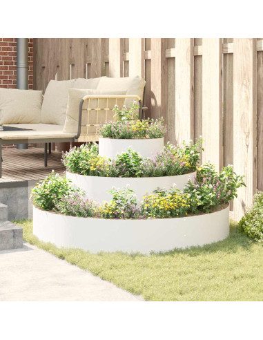 Vaso da giardino Bianco 120 x 120 x 20 cm