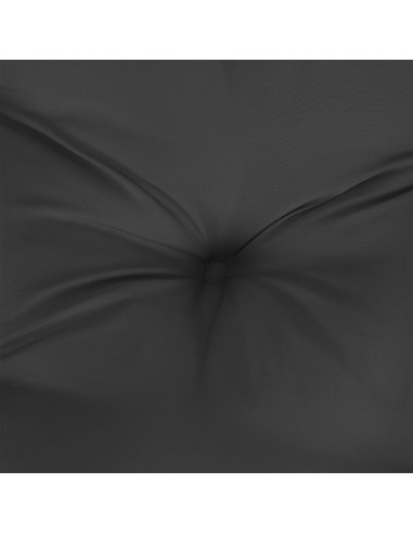 Cuscino Rotondo Nero Ø 60x11 cm in Tessuto Oxford