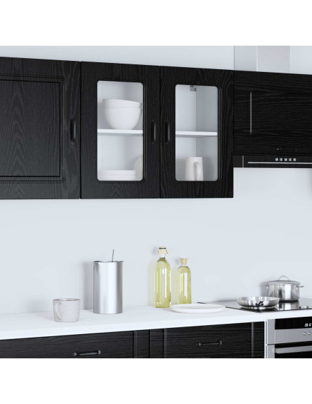 Mobile da cucina con porta Kalmar Rovere Nero 80 x 31 x 60 cm
