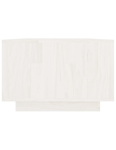 Tavolino da Salotto Bianco 110x50x33,5 cm in Legno di Pino